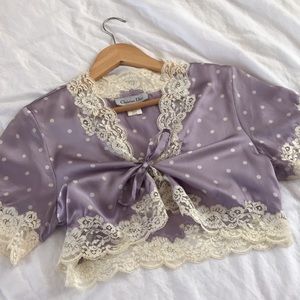Vintage CHRISTIAN DIOR 100% SILK Cropped Top